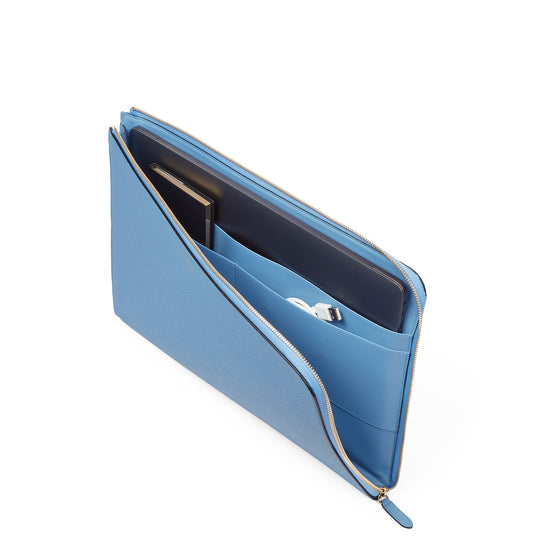 Smythson - Large Laptop Case in Panama