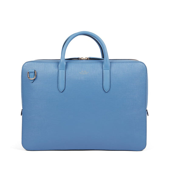 Smythson - Lightweight Slim Briefcase in Panama